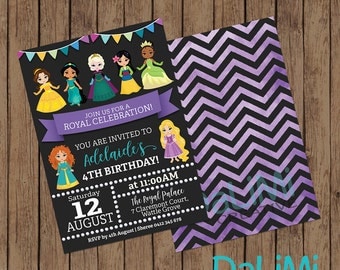 Princess Invitation - Princess Birthday Invitation - Disney Princess Themed Party - Princess Party Invitation - Printable Invitation!