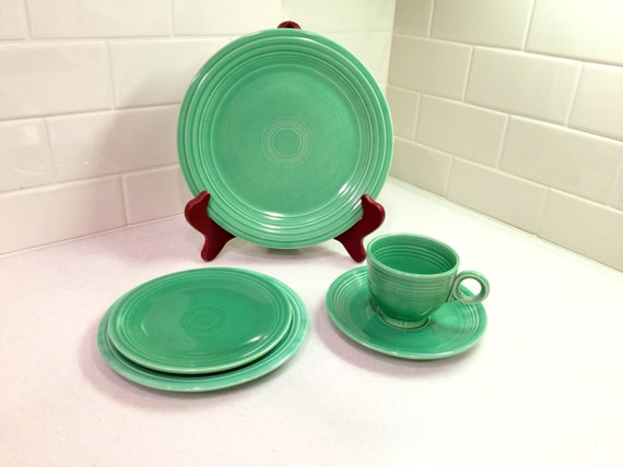 Original Fiestaware Light Green Set Plate by LorasVintageShop