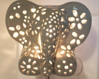 Ceramic elephant night light