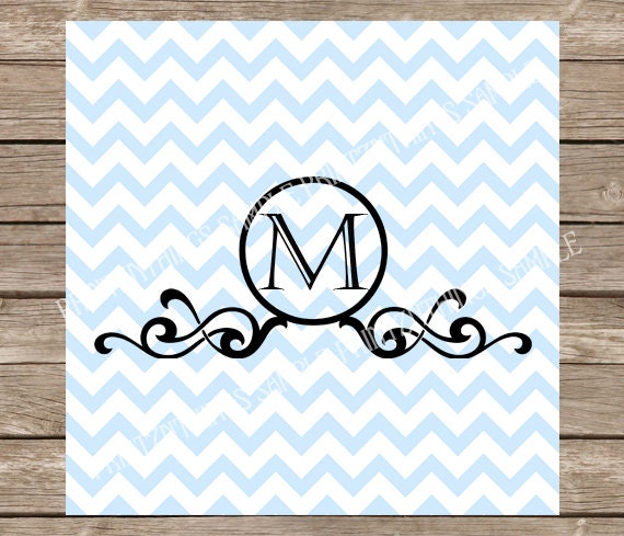 Download Initial Monogram Flourish cut file svg cut files DXF SVG