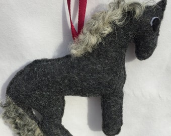 Felt horse ornament | Etsy
