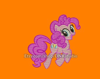 My Little Pony Pinkie Pie Machine Embroidery Design - 6 Sizes - INSTANT DOWNLOAD