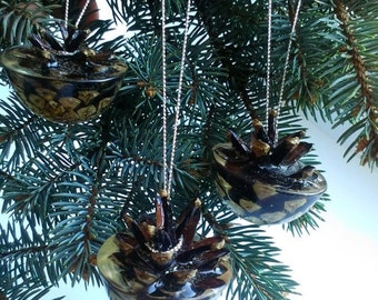 SALE 20% OFF Christmas ornament Christmas decor Pine cone Real cone decor Christmas decoration Cone ornament Xmas decor Cristmas ornament Ho