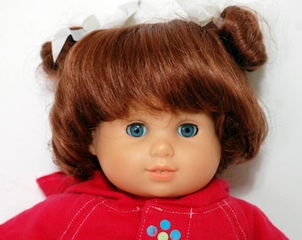 Doll Wig 11" Auburn Pigtails Curls Short Reborn Toddler Baby Fits Bitty Baby