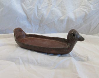Duck Spoon Rest, Pickle Dish, Coin Tray, Jewelry Tray, Ceramic Art, Hand Made, Adorable(!)
