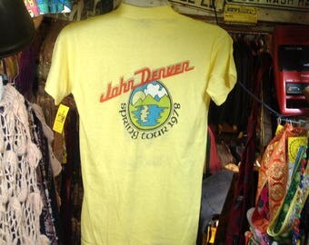 1978 John Denver Spring Tour T Shirt sz 30 in VG+ Cond