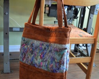 Sweden (leather) and felt tote bag