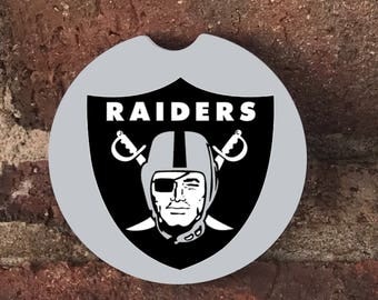 Custom Oakland Raiders Absorbent Stone car coasters (set of 2) Absorbent Sandstone Personalized Car Coasters (set of 2) Gift Ideas