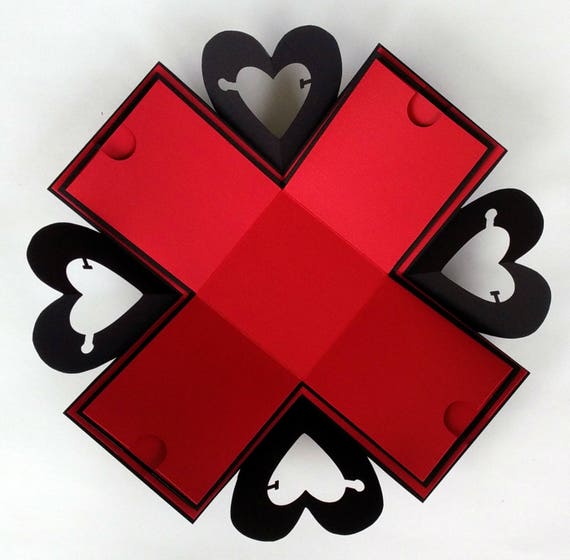 explosion box exploding box open heart explosion box hearts