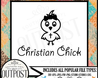 Christian svg christian chick svg christian clipart files verse svg files SVG DXF EPS use with Silhouette Studio digital Jesus Fish