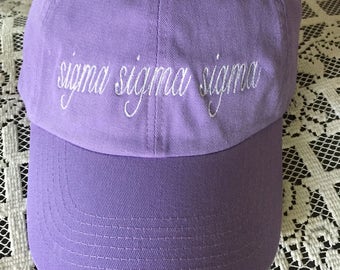 Stylish Sorority Hat Words in Script or Symbols/ Sorority Baseball Cap / Sorority Hat