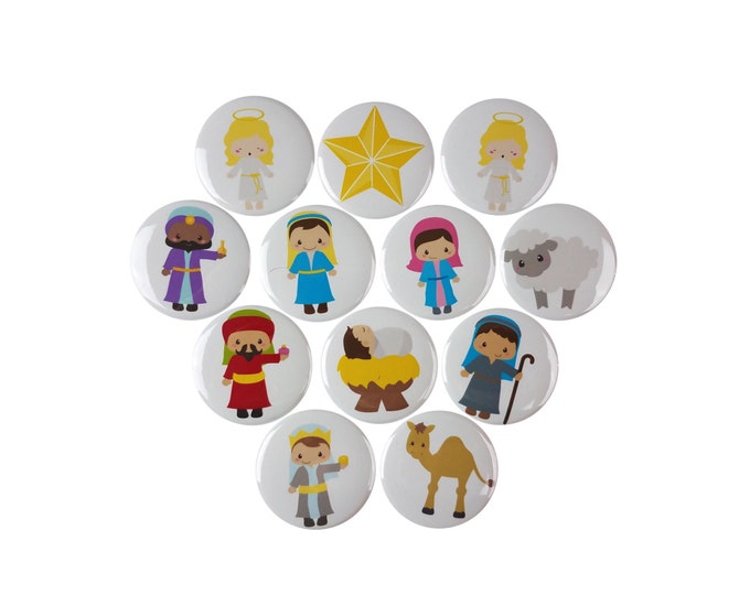 Pretend Play Nativity Magnet Set - Christmas Party Favors - Christian Home - Learning Toys - Stocking Stuffers - Gifts For Kids - Christmas