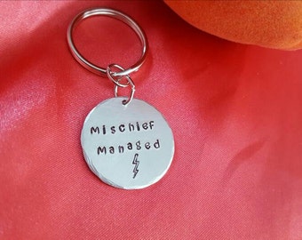 Mischief managed necklace - Harry Potter necklace - Harry Potter keychain -Mischief managed keychain