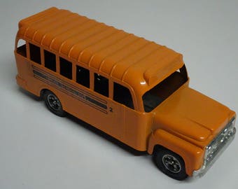 Vintage Orange Hubley Mighty - Mite School Bus FREE SHIPPING