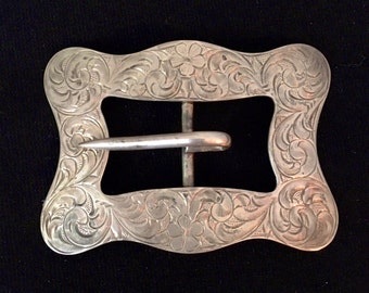 Engraved Victorian Sterling Buckle