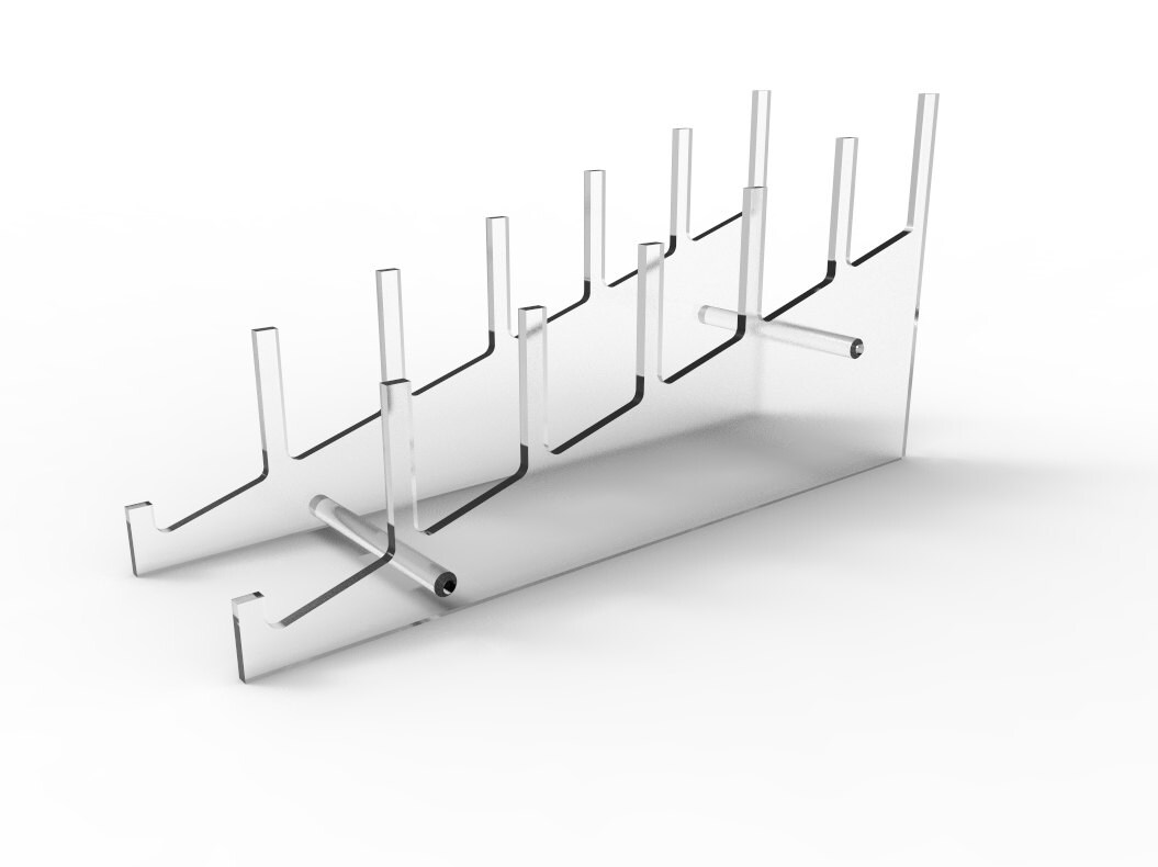Fixture Displays® Display, Large Multiple Plate Acrylic Rack Holder