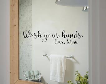 Bathroom Mirror Stickers mirror decal | etsy Bathroom Mirror Stickers mirror decal | etsy