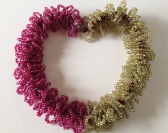 Pink & Green Beaded 'Lei' 1930s Necklace