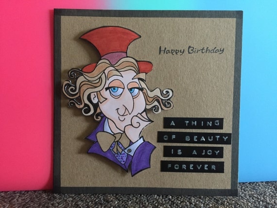 Willy wonka birthday card
