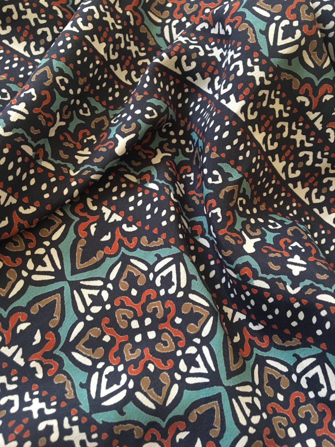 Printed Silk Fabric Fabric Yardage Fabric by the Yard