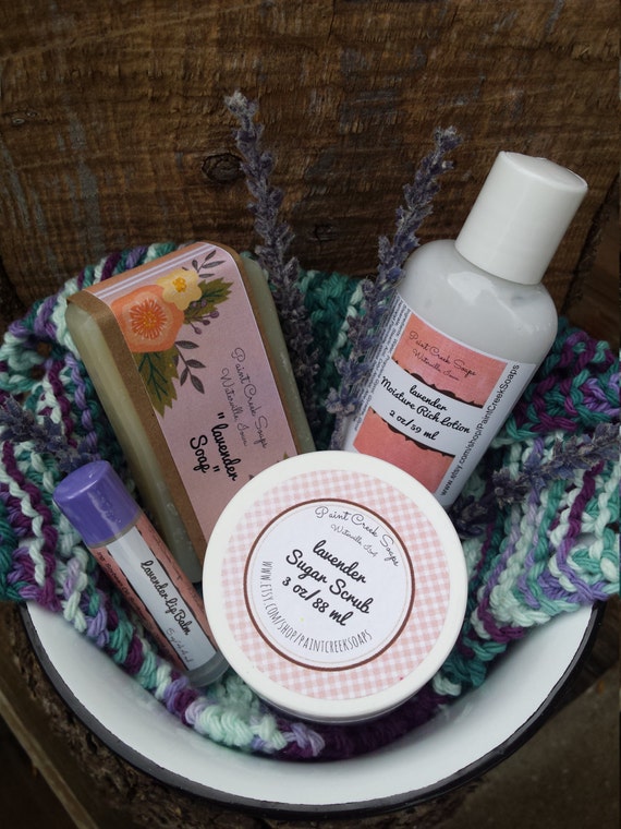 Lavender Bath and Body Gift Set Lavender Soap Lotion Sugar