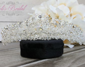 FAST Shipping!!! Swarovski Tiara, CristalTiara, Wedding Tiara, Crown, Princess Tiara, Quinceañera, Cristal Headpiece