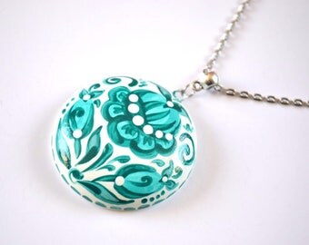 long pendant necklace wedding necklace boho wedding perfect gift unique necklace unusual jewelry victorian necklace green necklace charm eco