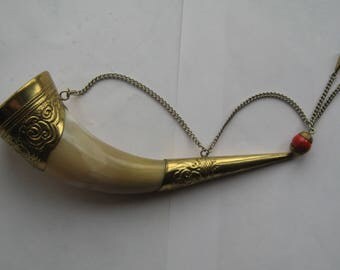 Vintage Sovet Drinking Horn USSR 1970-1980 Length 16 cm / 6,3 inches.