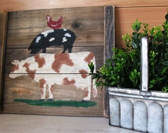 Stacked farm animals | Etsy