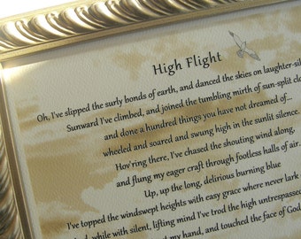 Eloquent image with high flight poem printable Exceptional image throughout high flight poem printable