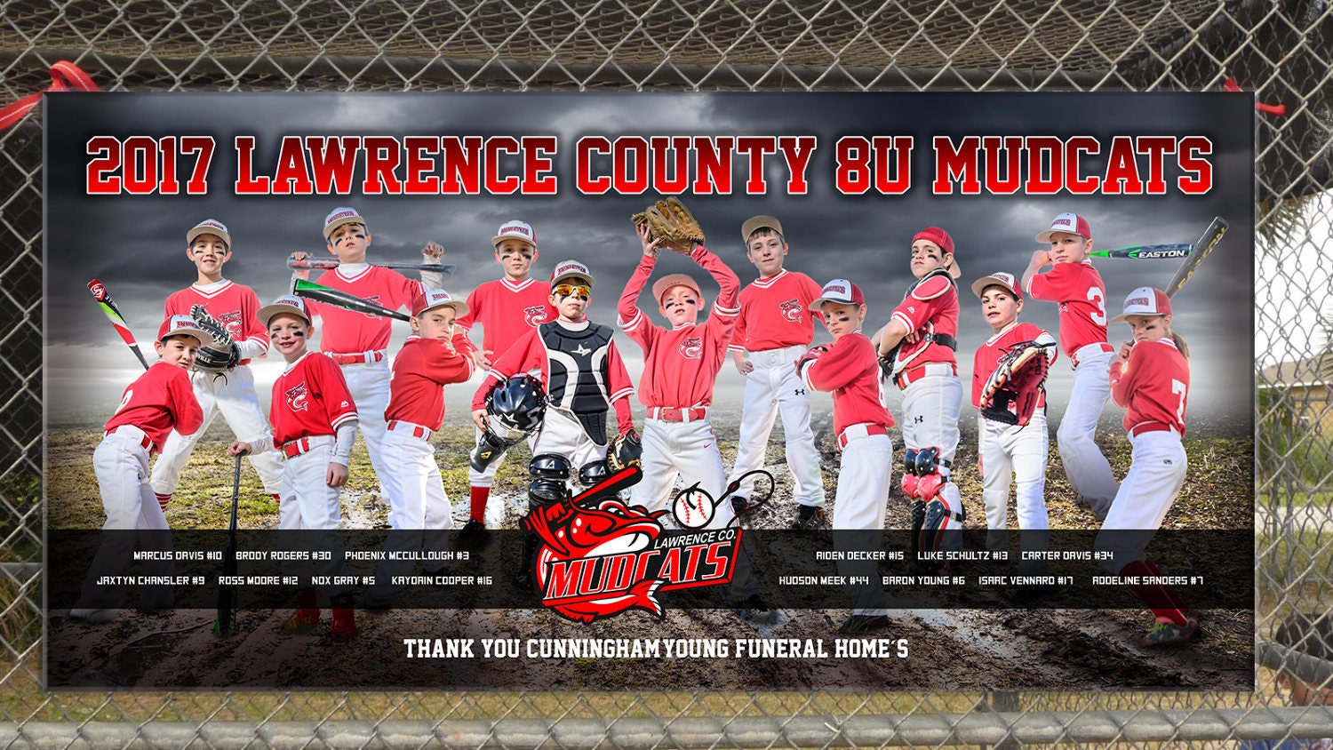  Baseball Muddin Team Photo Banner Mud Field Background 
