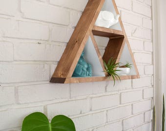 Triangle Shelf - Wood Floating Shelf - Triangle Shelves - Geometric Shelves - Geometric Shelf - Floating Shelves - Wall Shelf - Modern Shelf