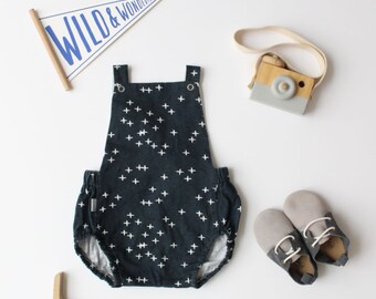 Organic Baby Romper / Vintage Summer Romper - Twinkle - READY TO SHIP by Little Dreamer