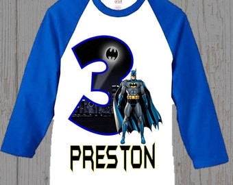 Batman Birthday Shirt - Batman Shirt - Ringer Shirt