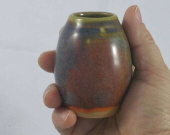 Colorful Handmade gift Bud Vase Small green Vase Dandelion Vase Handmade Vase Unique Glazed Vase Gift