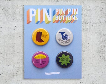How I Met Your Mother Button Set / TV Show Buttons / Pinback Buttons / Gift Set