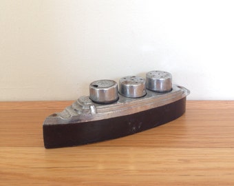 Vintage Ship Salt and Pepper Shakers