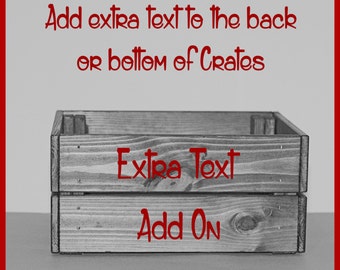 Extra Text - Double Sided Or Text On The Bottom *Add On*