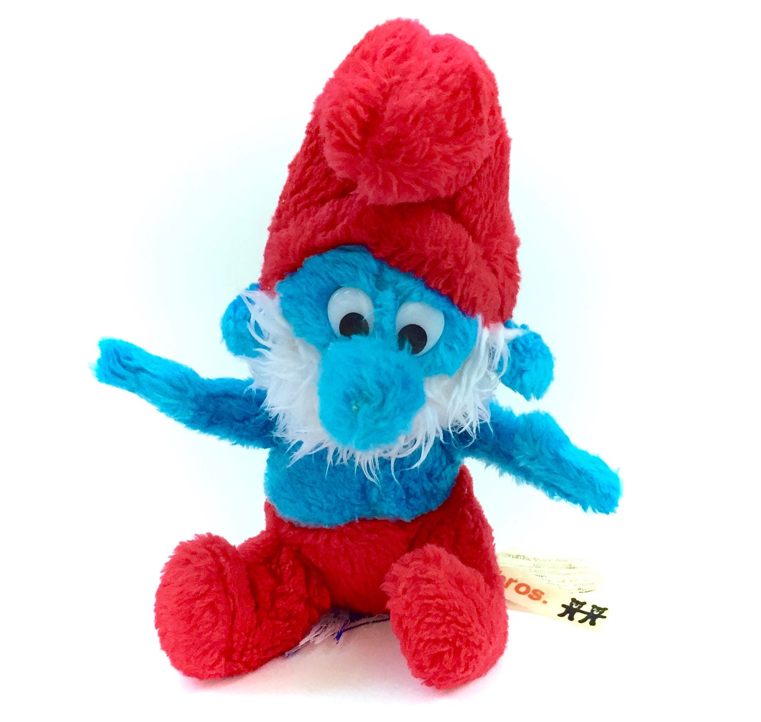 vintage papa smurf stuffed animal