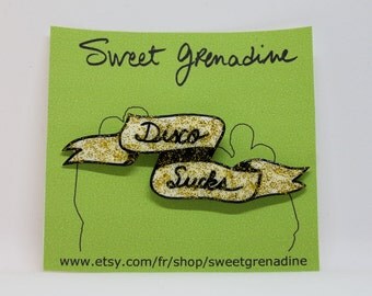 Freaks and Geeks "DISCO SUCKS"Shrink plastic brooch