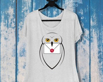 Hedwig's Delivery | Ladies Slouchy Tee | Harry Potter-Inspired | Hedwig | Owl Post | Hogwarts Acceptance Letter
