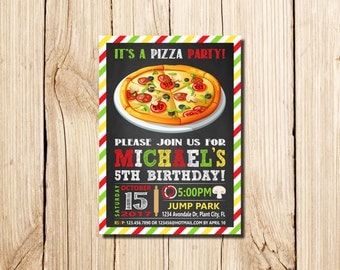 Pizza Party Invitation, Pizza Invitation, School Pizza Party, boy pizza birthday, Pizza Making Birthday, Pizza Party Invite, Pizza Birthday
