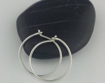Small Silver Hoop Earrings, Sterling Silver Hoop Earrings, Argentium Sterling Silver, Hoop Earrings, Hammered Earrings, Round Hoops