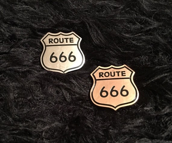 Enamel Pin Route 666 Enamel Pin 666 Pin Route 666 Pin