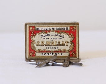 Box of French vintage pen nibs - J.B. Mallat