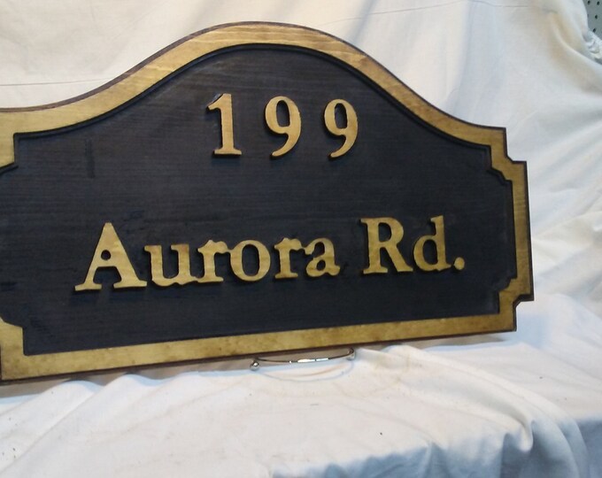 Last name home signs Address plaque Wooden address signs House