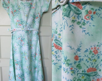 Vintage Dress, 60s, Dress, Vintage, Mandolin, Green Dress, 60s Dress