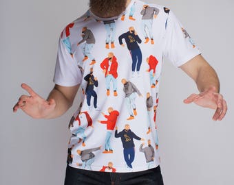 Drake Shirt Hotline Bling Shirt Drizzy Screen Print Shirt Dancing Drake Pattern t shirt Graphic Tees Women Pattern shirt Drake shirt GOT130