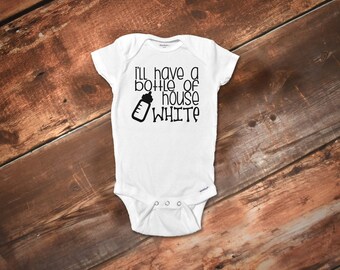 House White, Funny Baby Onesies® Bodysuit, Funny Boy Onesies® Bodysuit, Baby Girl Onesies® Bodysuits, Newborn Onesies®
