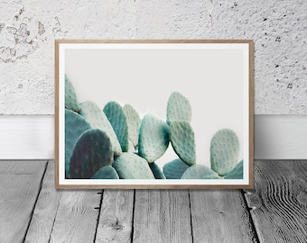 Cactus Wall Art - Cacti Print, Digital Download, Pastel Decor, Southwestern Room Decor, Large Cactus Printable, Nursery Wall Art, Boho Print